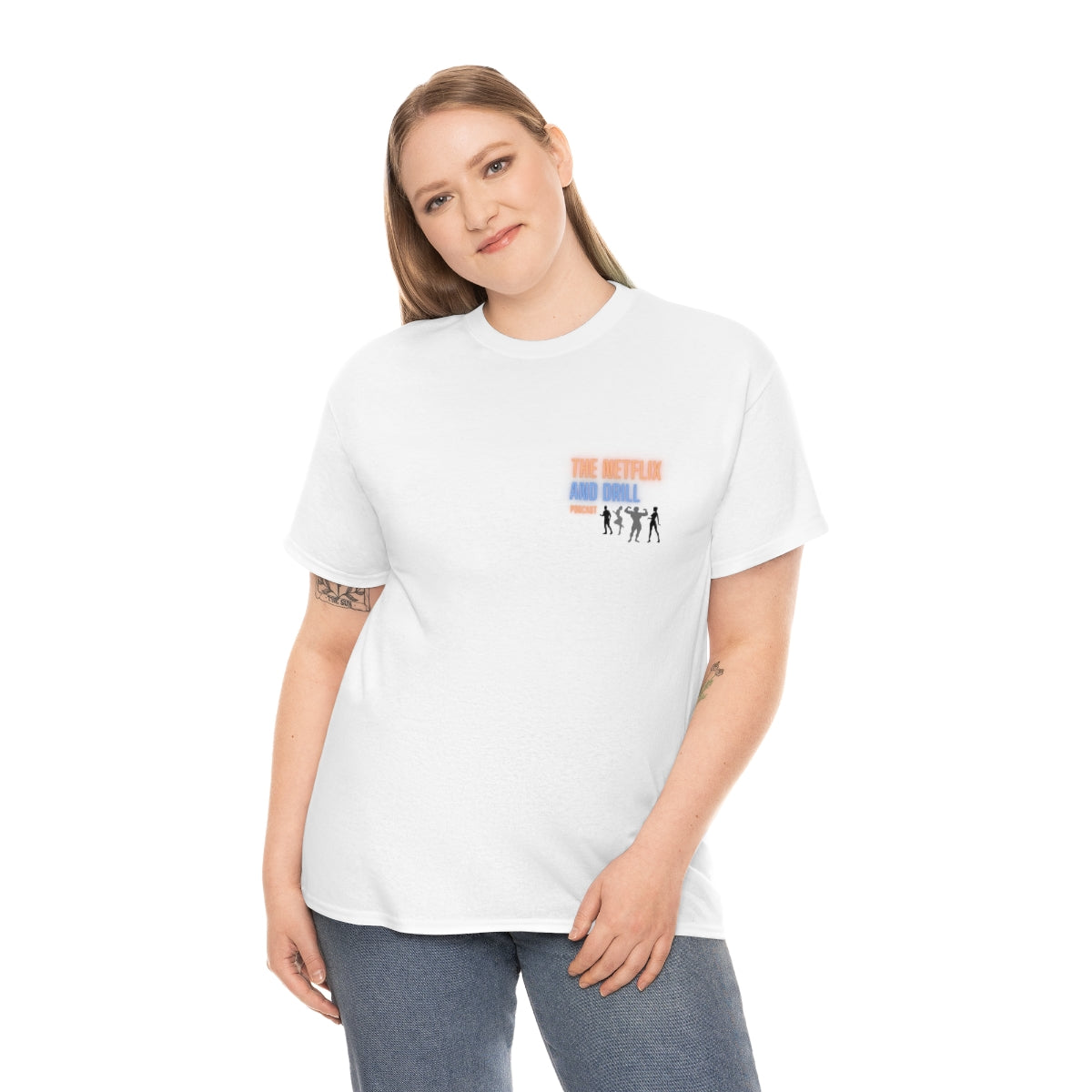 NETFLIX AND DRILL GILDAN "do the work" HEAVY COTTON T-SHIRT