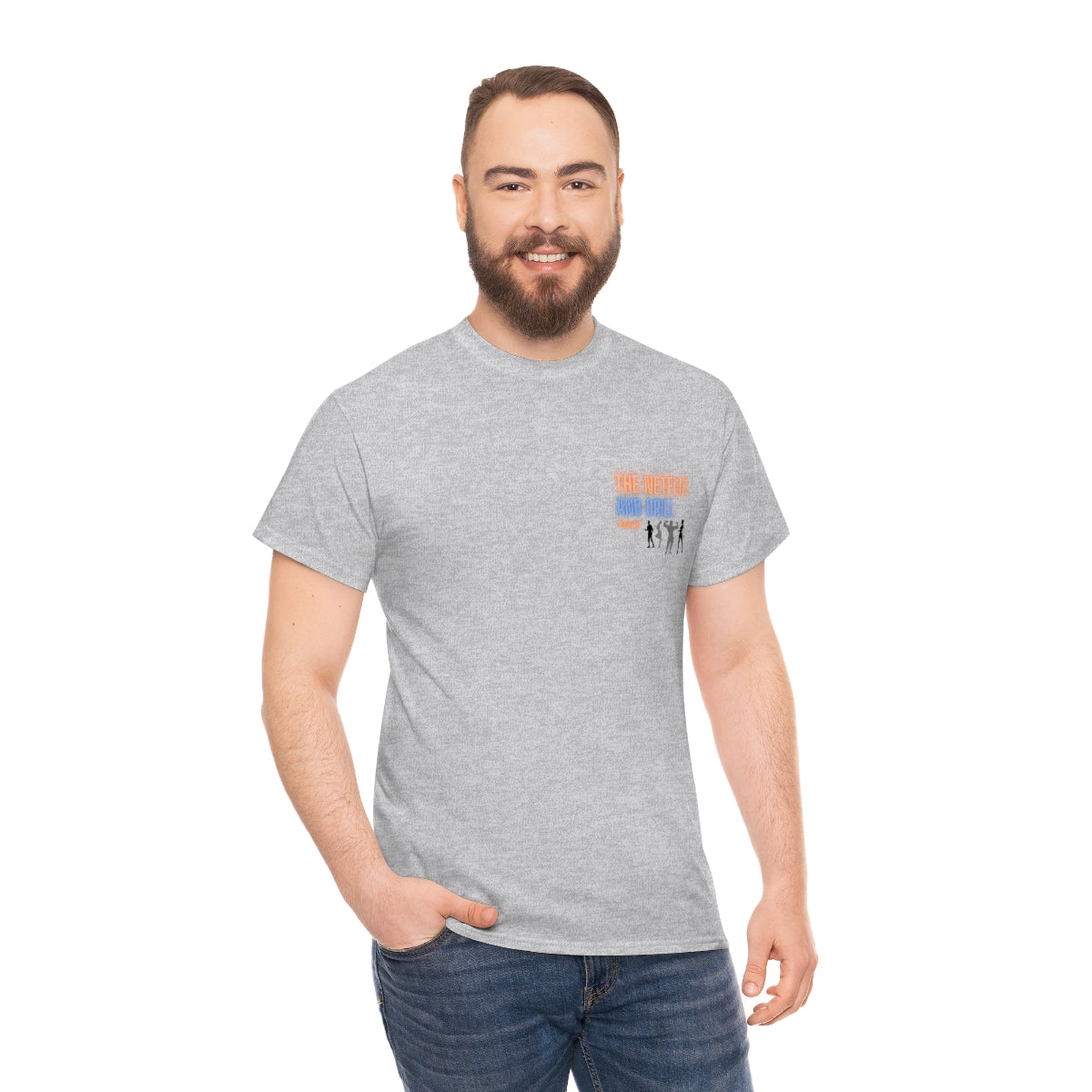 GILDAN NETFLIX AND DRILL HEAVY COTTON T-SHIRT