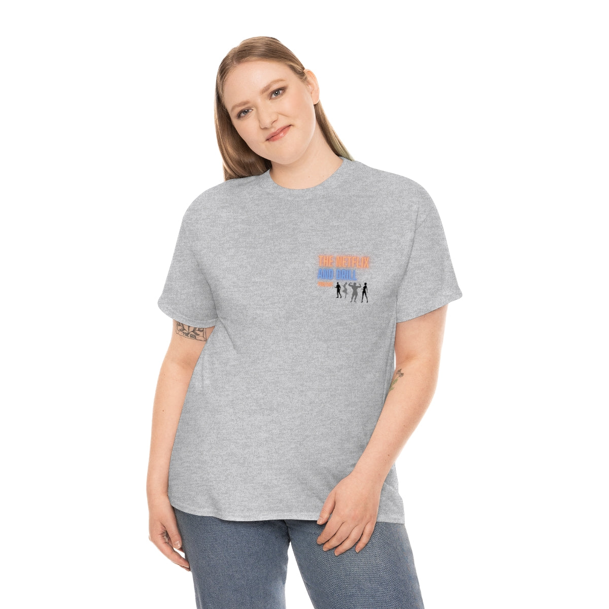 NETFLIX AND DRILL GILDAN "do the work" HEAVY COTTON T-SHIRT