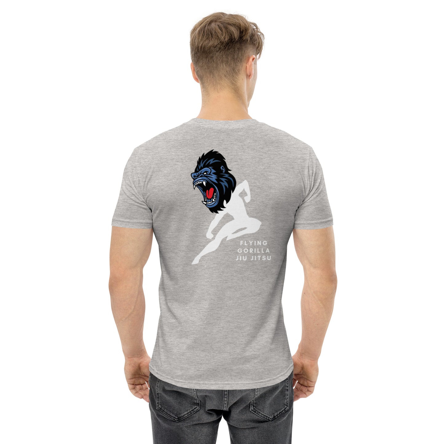 AMBJJ FLYING GORILLA AS COLOUR premium T-SHIRT